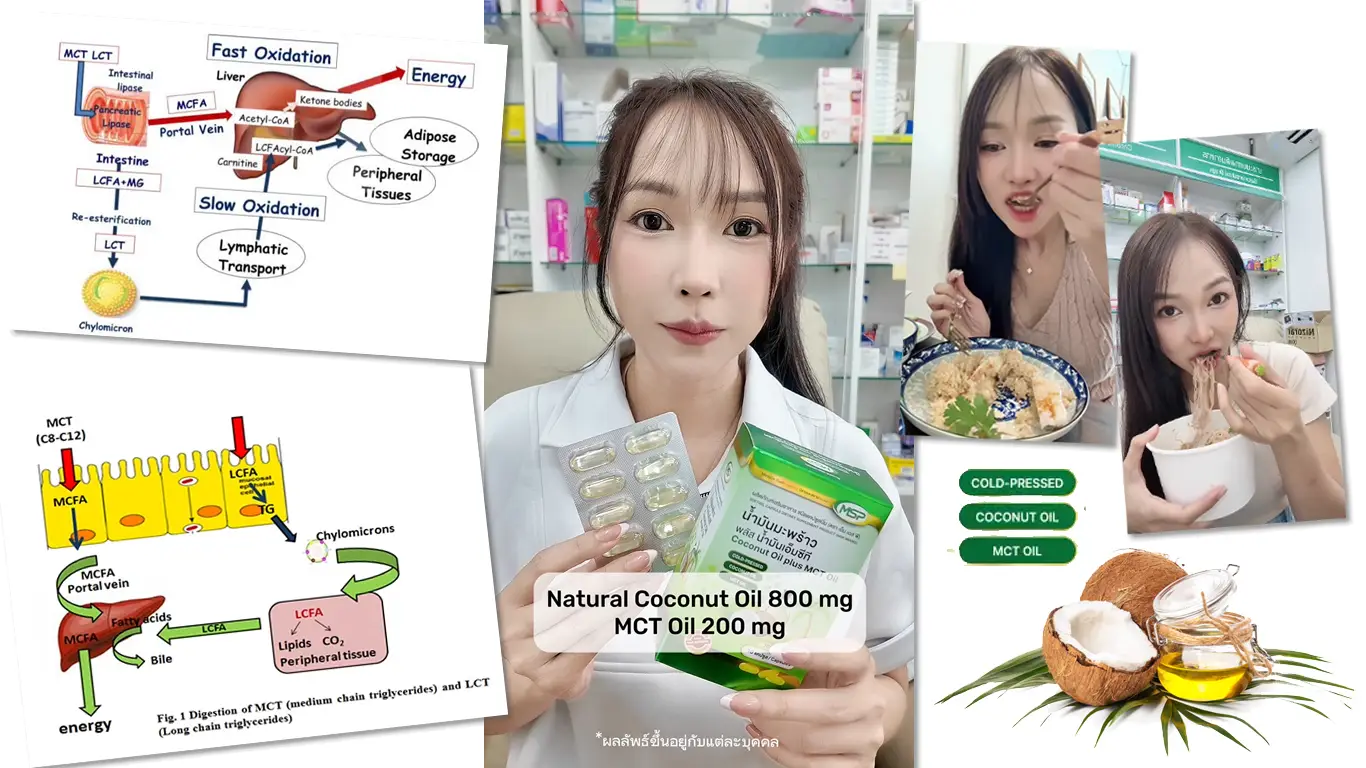 MSP น้ำมันมะพร้าว ผสม น้ำมัน MCT Coconut oil plus MCT oil